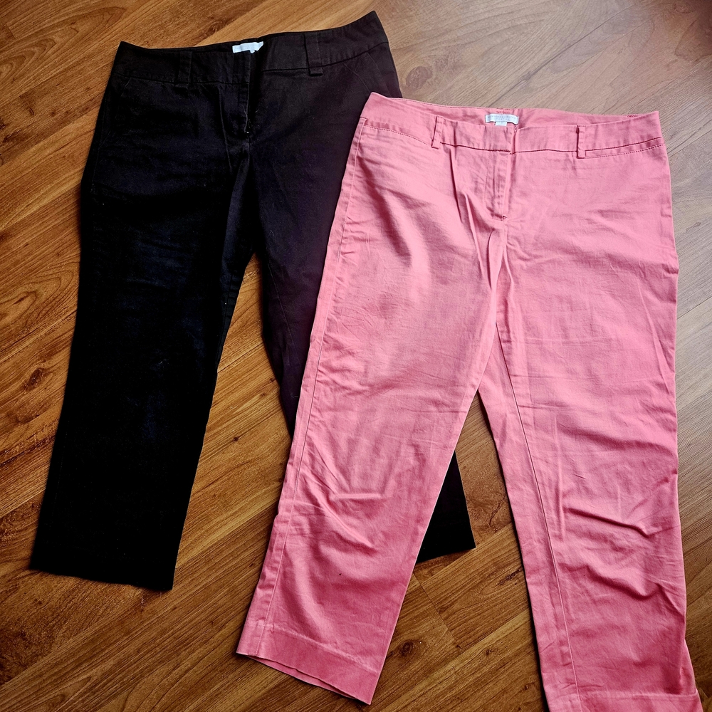 New York & Company Black and Pink Ankle Pants